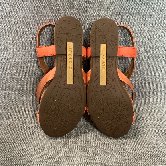 Bussola Maynila Leather Strappy Sandal Flip Flop Orange Womens 8.5 US EUR 39 - Picture 9 of 13